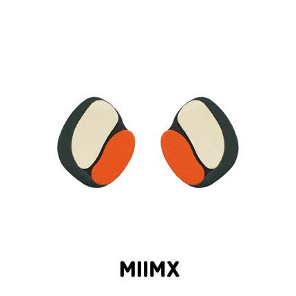 MIIMX 咖啡系列独立设计师夸张艺术气质手工牛皮耳钉