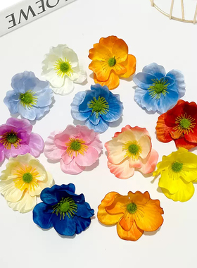 特价虞美人仿真花朵罂粟花头汉服绢花装饰花diy发夹头饰 婚庆装饰