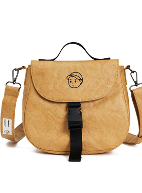 FINERWORLD杜邦纸马鞍包小众复古百搭休闲斜挎骑行小方包男女便携