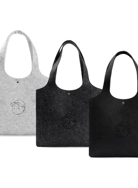 FINERWORLD毛毡单肩手提包大容量简约环保户外通勤便捷男女托特包