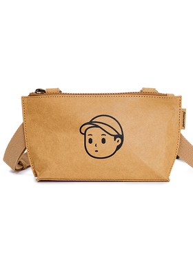 FINERWORLD可水洗牛皮纸便携小斜挎包情侣休闲百搭手机收纳随身包