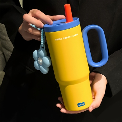 咕噜畅饮运动吸管保温杯