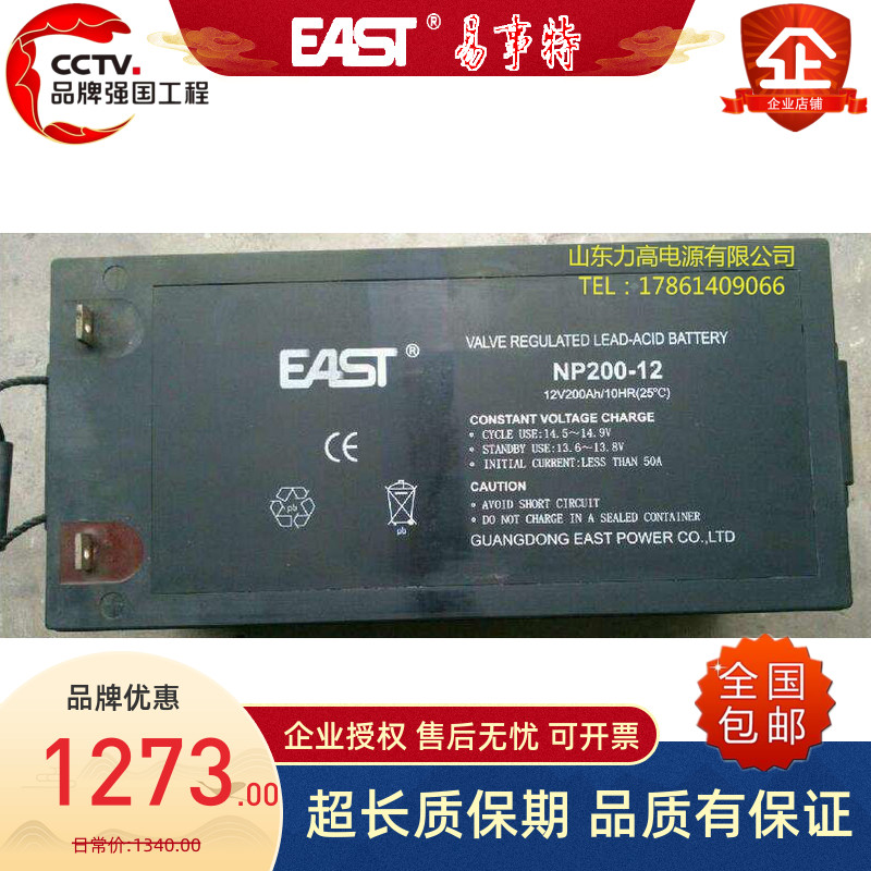 EAST易事特蓄电池12V200AH太阳能风力发电电池NP200-12 UPS蓄电池