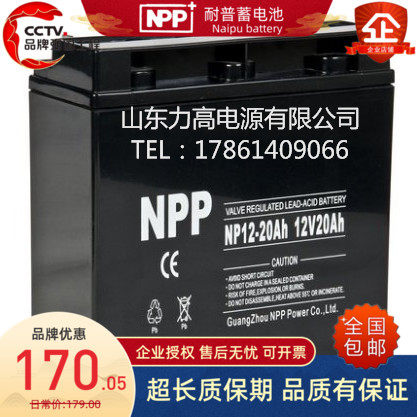 NPP耐普蓄电池 耐普NP12-20Ah机房UPS后备电源 12V20AH照明蓄电池
