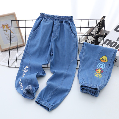 男童长裤天丝牛仔裤夏季防蚊裤