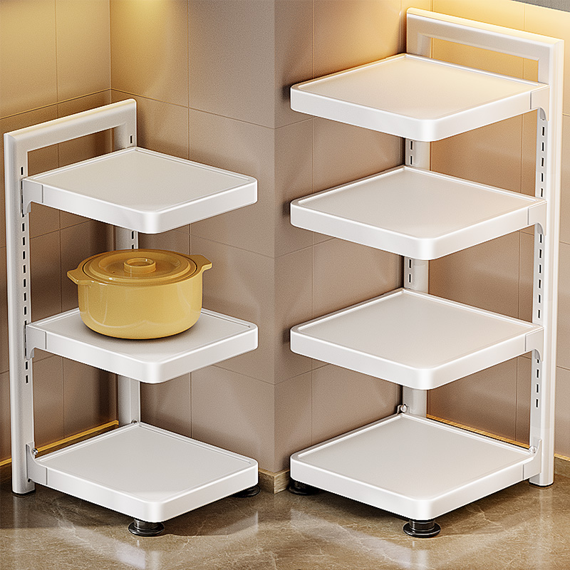 厨房置物架多功能锅具收纳架橱柜内多分层家用台面放锅架子