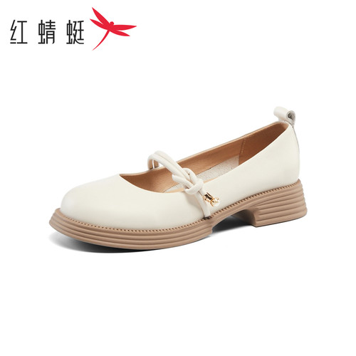 红蜻蜓女鞋气质玛丽珍鞋女时尚舒适皮鞋通勤百搭女单鞋BC5121501