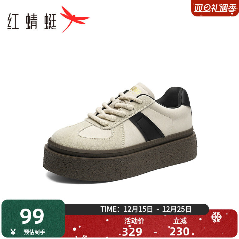 红蜻蜓休闲板鞋女鞋2024