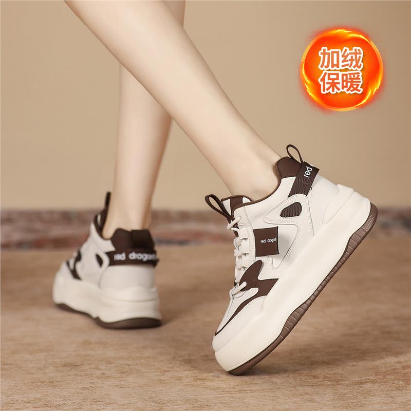 红蜻蜓秋冬加绒保暖高帮鞋