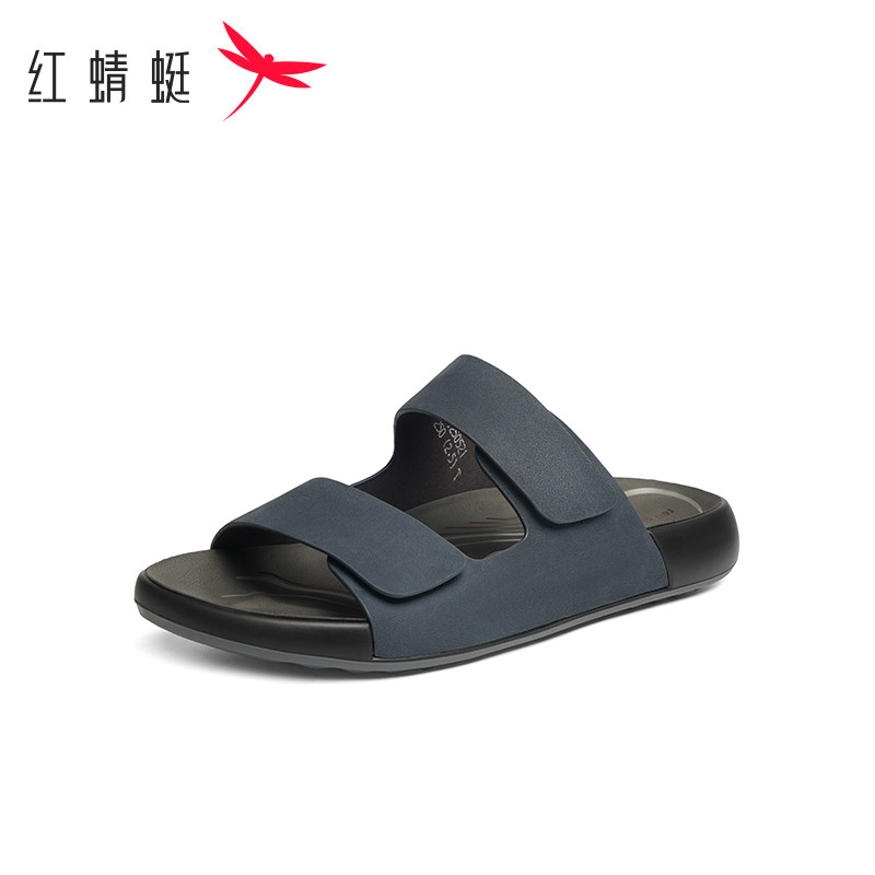红蜻蜓休闲拖鞋男鞋夏季新款凉拖鞋外穿透气轻盈防滑厚底勃肯鞋