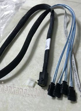 SAS阵列卡MiniSAS HD 12G数据线SFF-8643转4*SATA用LSI/Adaptec