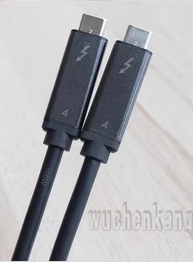 全新雷电4 3双USB-C数据线100W/40G PD充电视频4K60Hz EMARK芯片