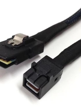 SFF-8087转8643服务器背板Mini sas线阵列卡90度弯头转接线12G-6G