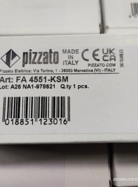 FA4551-KSM PIZZATO微动开关 限位开关行程开关原装正品25年出厂