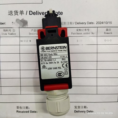 BERNSTEIN限位开关I88-SU1Z Riwk 90Gr 618.6167.439全新原装