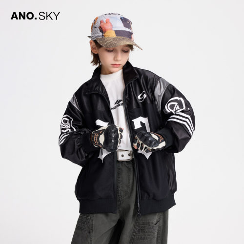 AS机车服痞帅皮衣拼接外套