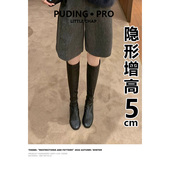 时髦圆头柔软2025新款 真皮版 高直筒鞋 弹力靴瘦瘦包腿靴中筒靴女