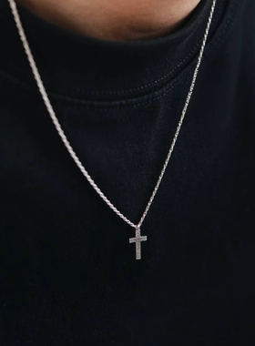 Heymen黑门鞭伤纯手工捶打银项链