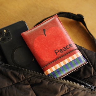 Heymen黑门 好苹安 原创设计苹果杜邦纸防水护照夹松紧带证件收纳