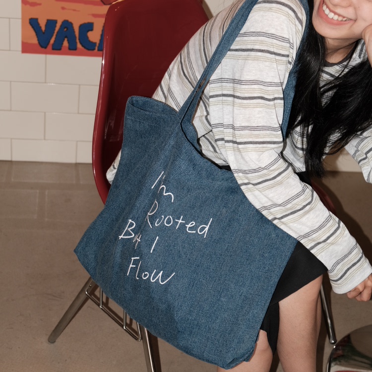 Heymen黑门百搭牛仔帆布袋