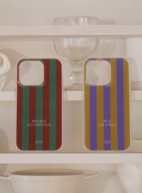 Heymen黑门 慢慢来 原创设计条纹imd双层iPhone苹果手机壳