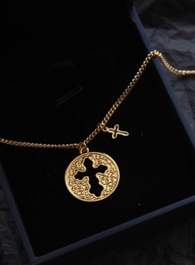 Heymen黑门旷野十字架镂空项链