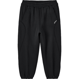 英氏儿童羊羔绒裤子秋冬季保暖男女童长裤冬季中大童裤子2025新款