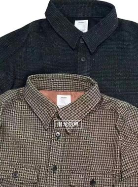 豪德玛VISVI 21AW LUMBER 羊毛粗花呢衬衫外套 千鸟格夹克