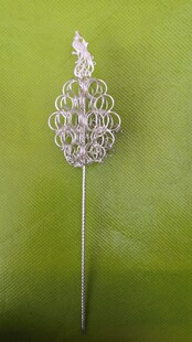 纯银九连环 纯银发簪 陪葬饰品