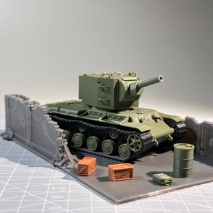 KV2坦克模型场景1 模型3D打印模型军迷礼物 72比例拼装