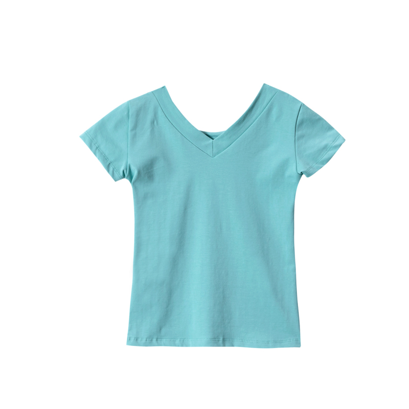 定制儿童短袖T恤绿色夏季新款衣