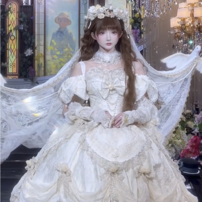 六芒星原创花环头冠花嫁头饰耶达