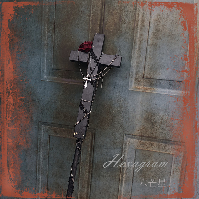 六芒星lolita暗黑哥特风吸血鬼基佬搞死十字架玫瑰权杖手杖魔法棒