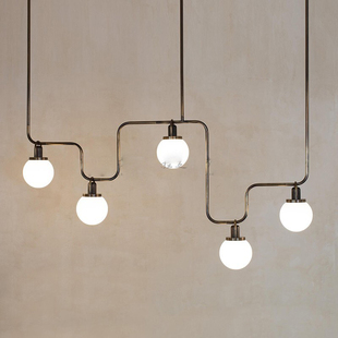 Escalante餐厅吊灯复刻极简餐厅5头创意餐桌灯定制咖啡厅吧台吊灯