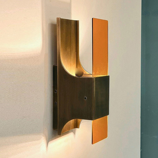 别墅酒店背景灯 仿古艺术LED中世纪铜灯 复刻方柱 壁灯misere美式