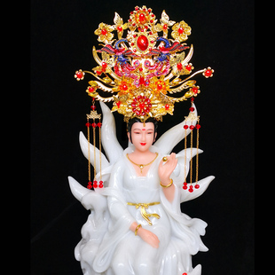 神像头饰九尾狐凤冠泰山马祖妈妈头冠王母娘娘发冠黑山奶奶饰品