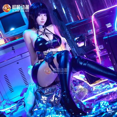 taobao agent Heshong Anime Nikke Victory Goddess Mihara Mihara Cos clothes leather tight bundle cosplay clothes