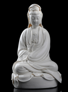 人物观世音菩萨佛堂供奉德化白瓷