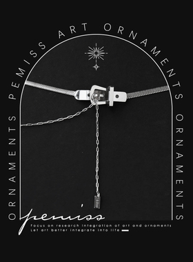 皮带扣钛钢蛇骨链男女同款项圈