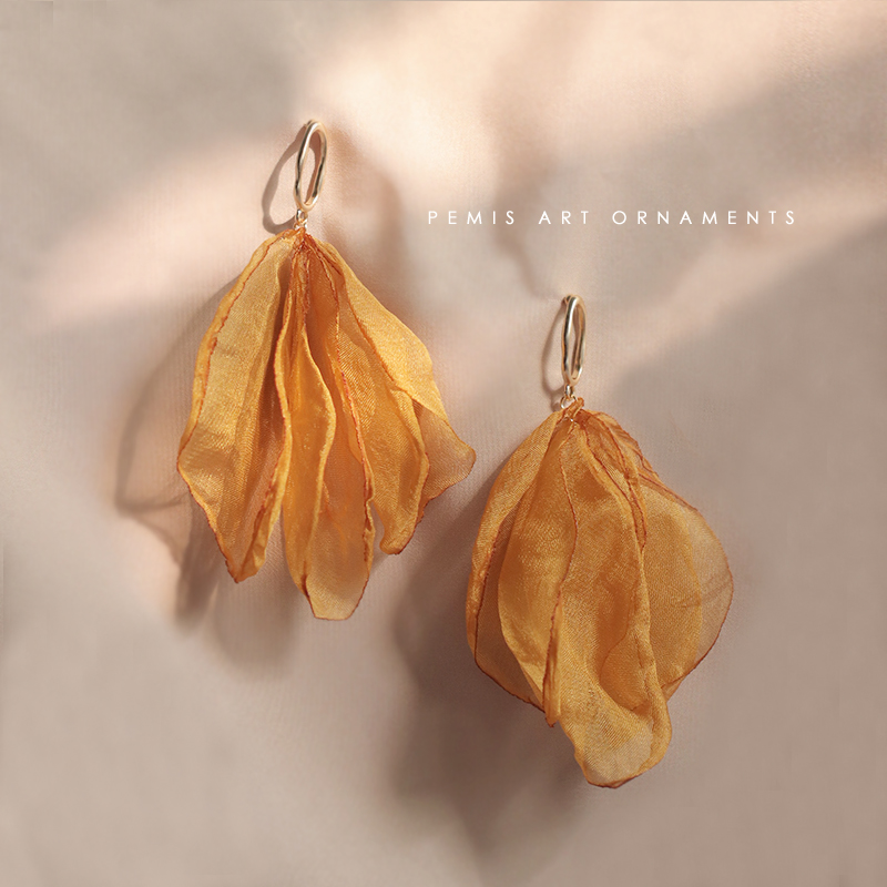 PEMISS原创设计仙女浪漫花瓣耳饰