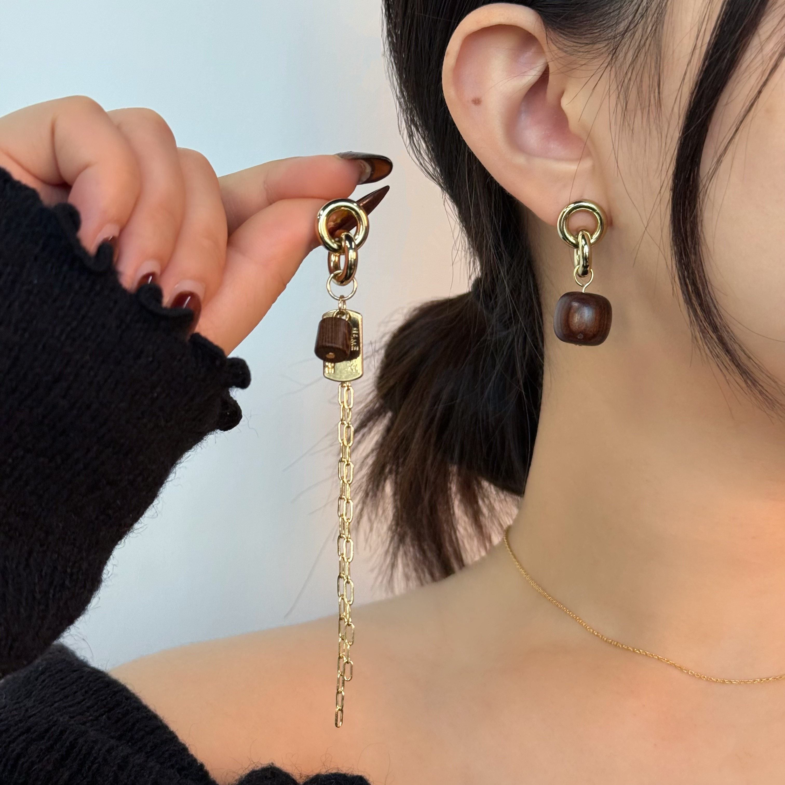 PEMISS复古气质秋冬耳饰