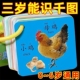 45张撕不破婴幼儿童宝宝认知早教益智认识字动物卡片撕不烂0 3岁