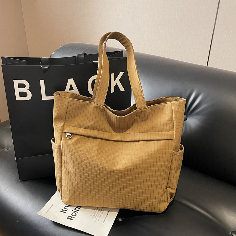 文艺休闲纯色托特包2025新款清新简约通勤单肩包短途旅行包大包女,箱包皮具/热销女包/男包,通用款女包,淘宝优惠券,粉丝福利购,淘宝优惠卷