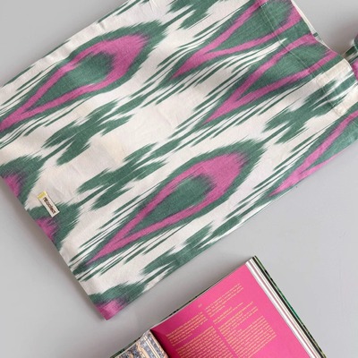 Re:collect乌兹别克斯坦手工扎染ikat艾德莱斯纯棉环保袋帆布袋