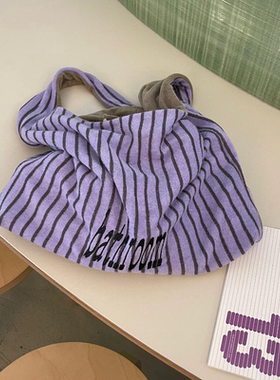 Bathroom「ISOLA」双面工艺针织刺绣单肩包 原创大容量刺绣撞色