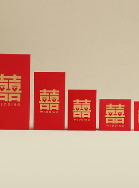 结婚专用大中小喜字红包袋婚礼接亲堵门迷你红包随份子签到利是封