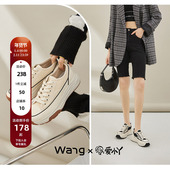 王小毒 北海道 4.3厚底增高帆布鞋 爱小丫联名 女溶解底小白鞋