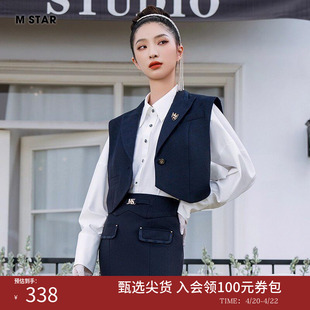 M STAR春秋小背心马甲外套女款气质休闲时尚显瘦修身宴会