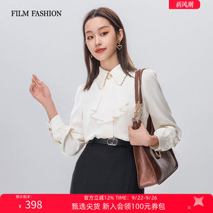 一電影一時(shí)裝 法式 通勤輕職小眾百搭防曬襯衫 氣質(zhì)上衣女士 夏新款