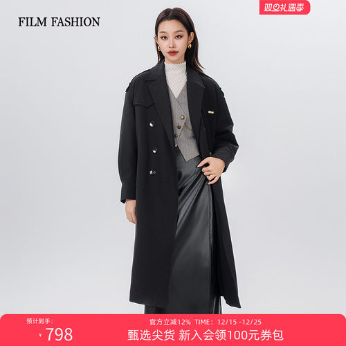 一电影一时装秋季新款设计感通勤风中长风衣外套女今年流行爆款